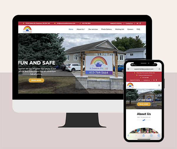 Site web Centre éducatif Au Sommet des Couleurs
